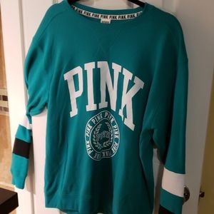 Teal PINK crew neck